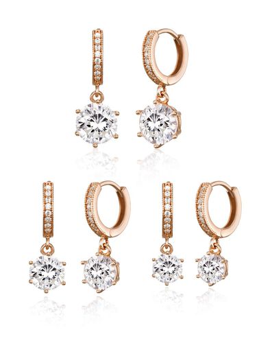 K GF 3/5/1 Carat Fine Basic Hoop Earrings - ELLE Jewelry - Modalova