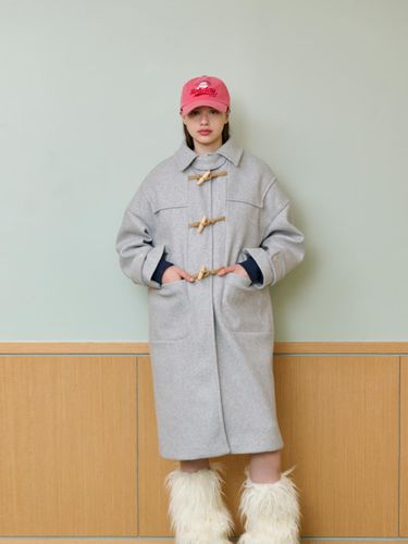 OVERSIZED DUFFLE COAT [GRAY] - salad bowls - Modalova