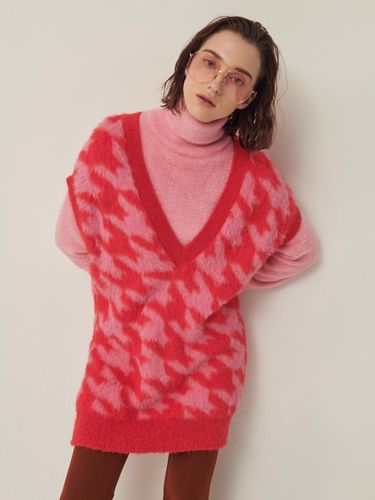 TC21AWKN08RDPK] SOFT HOUNDY KNIT VEST [RED&PINK] - CENTAUR.KR - Modalova