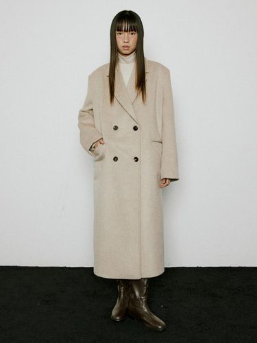 Classic Wool Maxi Coat (oat) - Lucirzu - Modalova