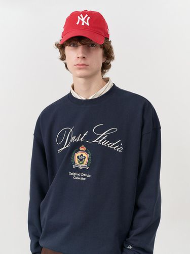 UNISEX CLASSIC LOGO SWEATSHIRT FRENCH NAVY - Dunst for MEN - Modalova