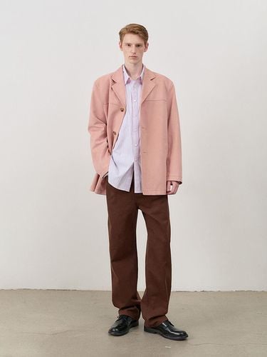 UNISEX VEGAN SUEDE HALF JACKET SOFT PINK - Dunst for MEN - Modalova