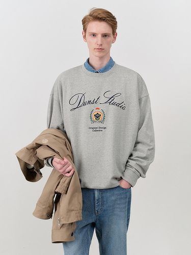 UNISEX CLASSIC LOGO SWEATSHIRT MELANGE GREY - Dunst for MEN - Modalova