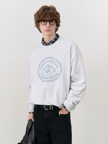 UNISEX CUPID CAMPUS SWEATSHIRT LIGHT MELANGE GREY - Dunst for MEN - Modalova