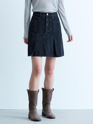 Tuck Detail Denim Mini Skirt (KE4827M515) - kuho plus - Modalova