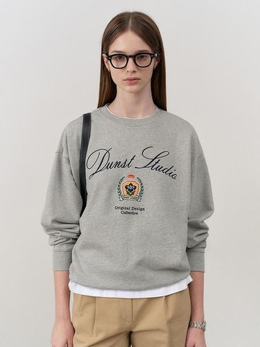 UNISEX CLASSIC LOGO SWEATSHIRT MELANGE GREY_UDTS4C - Dunst for WOMEN - Modalova