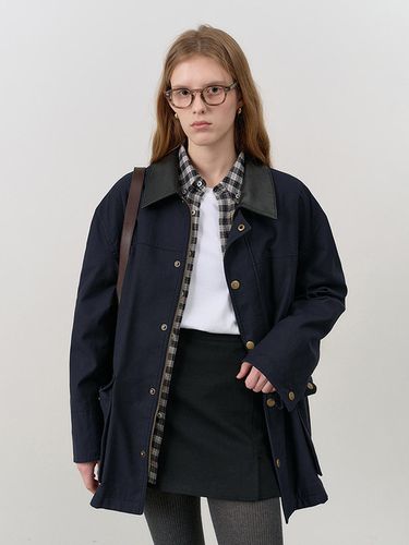 UNISEX VINTAGE WORK HALF JACKET DEEP NAVY_UDJU4C11 - Dunst for WOMEN - Modalova