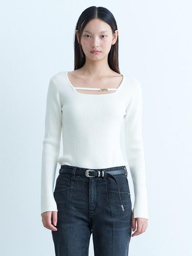 Strap Detail Ribbed Knit Pullover (KE4851M020) - kuho plus - Modalova