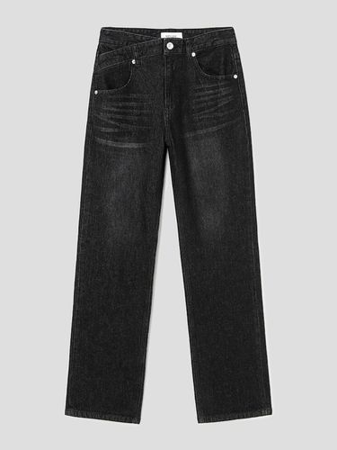 Double Waist Lean Straight Denim Pants ( - kuho plus - Modalova