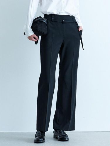 Belted SemiBootscut Pants (KE4821M035) - kuho plus - Modalova