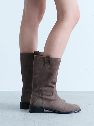 Leather Midi Boots Suede (KE48K2M02D) - kuho plus - Modalova