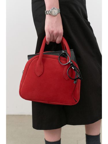 SUEDE BOSTON TOTE BAG RED_UDBA4F202R2 - Dunst for WOMEN - Modalova