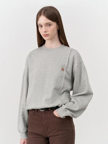 UNISEX DUNST LOGO CREASE SWEATSHIRT MELANGE GREY_U - Dunst for WOMEN - Modalova