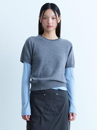 Wool Half Sleeve Knit Pullover (KE4851M013) - kuho plus - Modalova