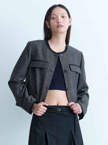 Trim Detail Short Jacket (KE4811M06D) - kuho plus - Modalova