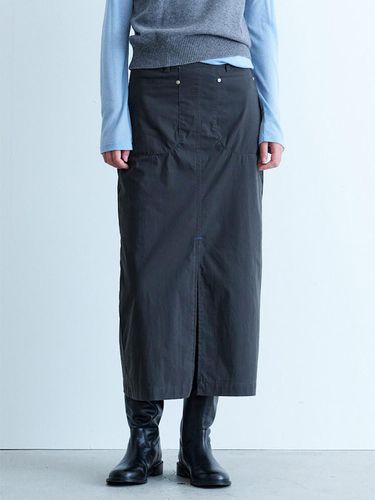 Cotton Casual Long Skirt Ash (KE4827M054) - kuho plus - Modalova