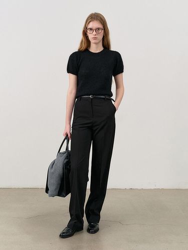 SEMI-WIDE SLACKS BLACK_UDPA4C202BK - Dunst for WOMEN - Modalova