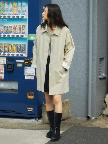 Stitch raglan trench coat_Khaki beige - TILLIDIE - Modalova