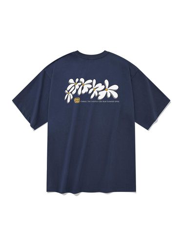 Flowerri Short-Sleeved T-Shirt Navy - RADINEO - Modalova