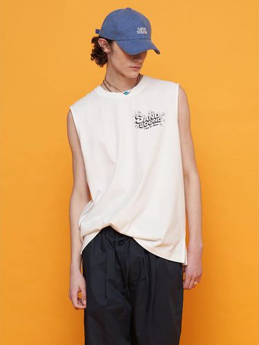 Pigment Bubble Logo Sleeveless TShirt - SAND SOUND - Modalova