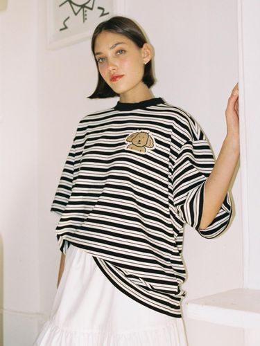 BIG PAM PATCH OVERSIZED T SHIRT(UNISEX)_BLACK - THE ASHLYNN - Modalova