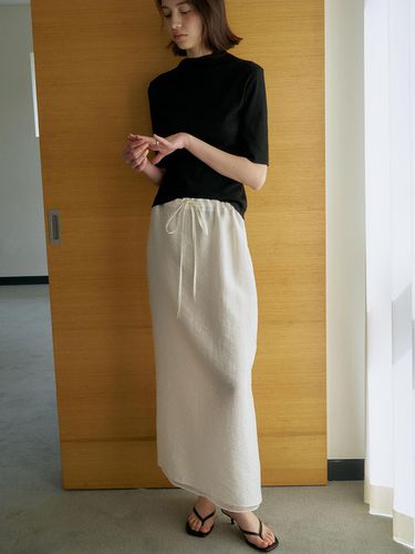 LAYER STRING LONG SKIRT - ovbeige - Modalova