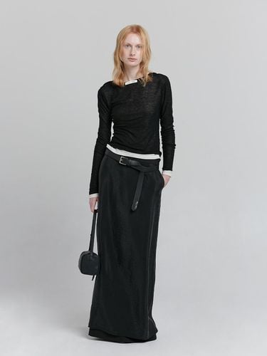 LAYERED MAXI SKIRT [BLACK] - LOW TIDE - Modalova