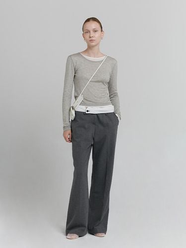 BASIC WOOL SLACKS [GREY] - LOW TIDE - Modalova