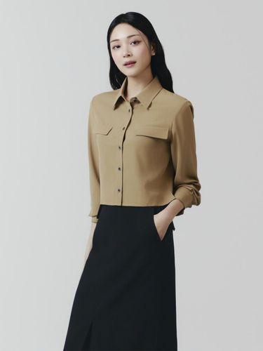Cropped Pocket Shirt ITO9YBL810 (2COLOR) - IT MICHAA - Modalova