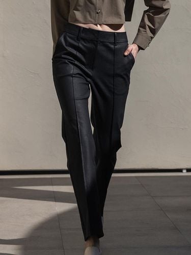 SEMI BOOTCUT CARBON BLACK PANTS - DEFEMME - Modalova