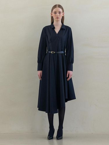 DRAPING WOOL CLASSY SHIRT DRESS - DEFEMME - Modalova