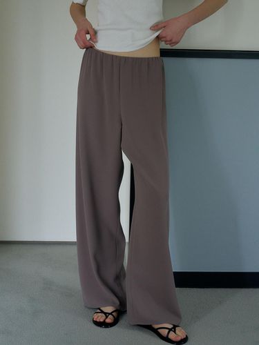 BIAS BAND WIDE PANTS_GREEN BROWN - ovbeige - Modalova