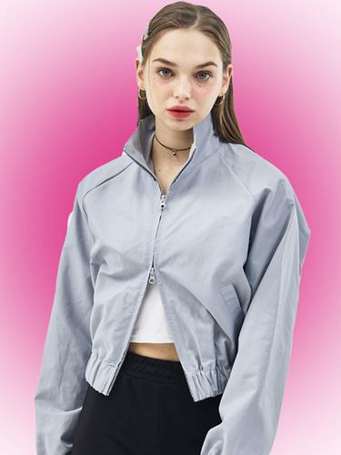 CP] Crop two-way slim banded bomber jacket - CITYPOPZ - Modalova