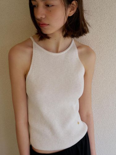 HALTER KNIT TOP - ovbeige - Modalova