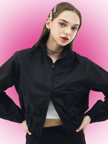 CP] Crop two-way slim banded short bomber jacket - CITYPOPZ - Modalova