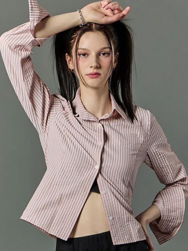 CP] Sierra Stripe Classic Basic Shirt [PINK] - CITYPOPZ - Modalova