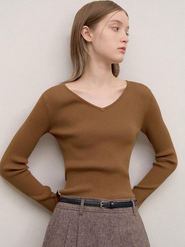 Lib V-neck Slim Knitwear_ASKPO31020 - SISTINA - Modalova