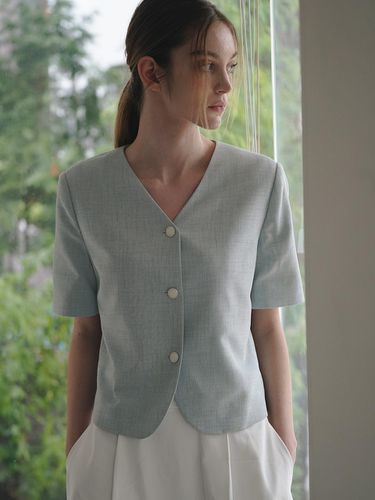 CINDY] Summer half sleeve jacket_sky blue - CHARMEUSE - Modalova