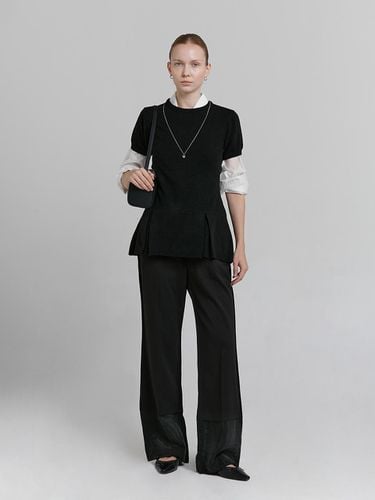 LAYERED BOOTS CUT PANTS [BLACK] - LOW TIDE - Modalova