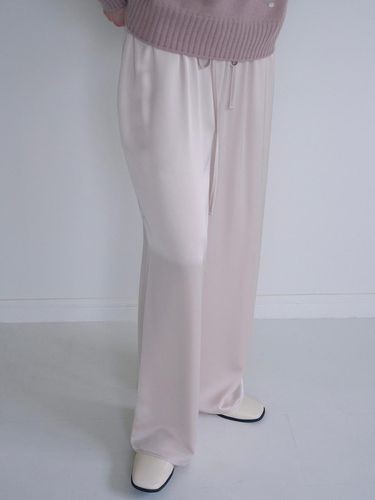 SATIN STRING PANTS_SHIMMER BEIGE - ovbeige - Modalova