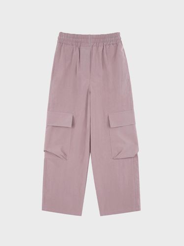 WIDE NYLON CARGO PANTS_PINK - LIEU STUDIOS - Modalova