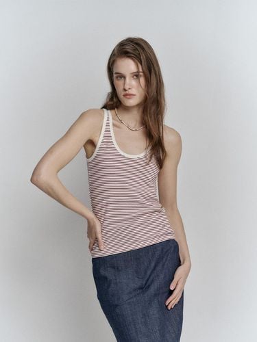 Striped sleeveless top_RED - Fine O’ Kind - Modalova