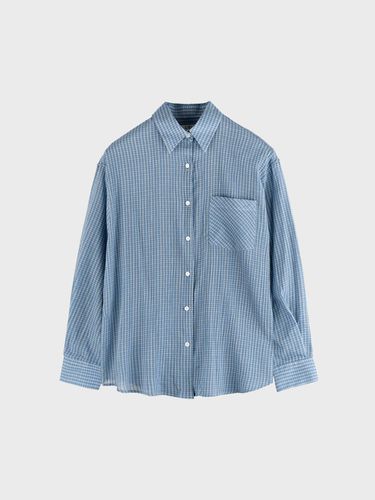 THIN GINGHAM CHECK SHIRT_LIGHT BLUE - LIEU STUDIOS - Modalova