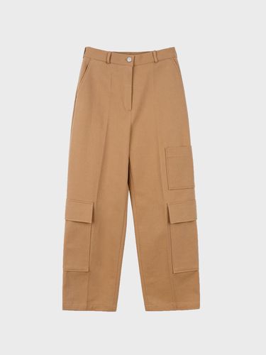 SIDE BANDING WIDE CARGO PANTS_BROWN - LIEU STUDIOS - Modalova