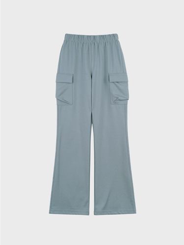 PONTE CARGO BOOTS CUT PANTS_LIGHT BLUE - LIEU STUDIOS - Modalova