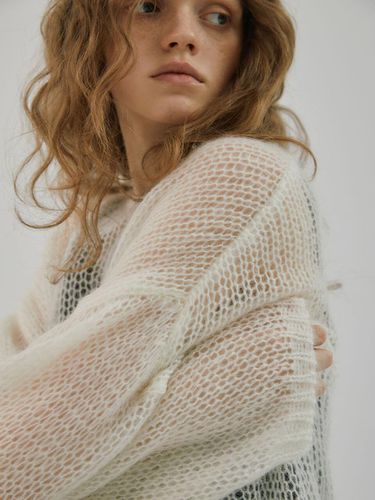 SS Mesh Mohair Sweater - MORCEAU PAR MORCEAU - Modalova