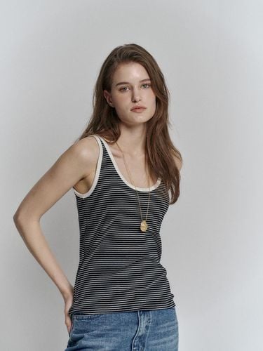 Striped sleeveless top_BLACK - Fine O’ Kind - Modalova