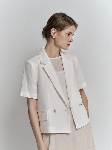 One button half sleeve jacket - Fine O’ Kind - Modalova