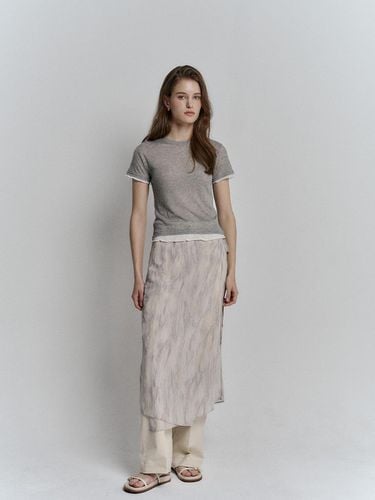 Avo gradient wrap skirt_GRAY - Fine O’ Kind - Modalova