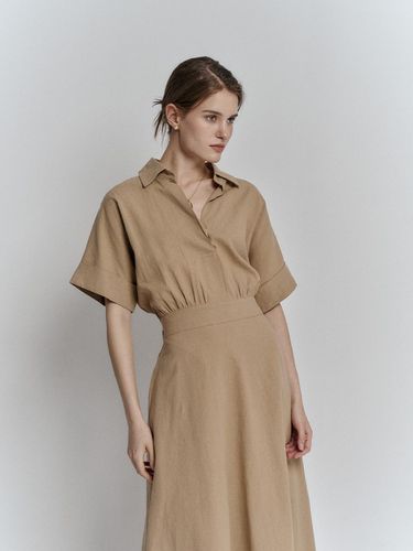 Linen mare dress-BEIGE - Fine O’ Kind - Modalova